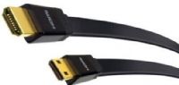 iLuv iCB5306-BLK High-Speed 6 ft. Mini-HDMI to HDMI Cable with Ethernet, Black, Full-HD 1080p Video and Uncompressed Audio, Supports Shoot & Share Camcorders with Mini-HDMI Ports, HDMI Ethernet Channel for Internet-Enabled Devices, Flat Design for Easy Wire Management, Gold-Plated Connectors Ensure Optimal Signal Transfer, UPC 639247741454 (ICB5306-BLK ICB5306 BLK ICB-5306BLK ICB 5306BLK) 