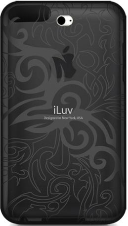 iLUV iCC610-BLK Flexi-Clear TPU Case with Flame Pattern, Black, Clear, Fits iPod touch 3rd Generation Player, Transparent Polyurethane, Access to All Controls, Includes Protective Screen Film, UPC 639247781719 (ICC610BLK ICC610 BLK ICC-610-BLK ICC 610-BLK)