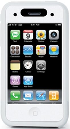 iLuv iCC72WHT Two-Tone Silicone Case, White, Perfect fit for your iPhone 3G, Protect your iPhone 3G from scratches, Full access to controls, Charge and Sync while in case, Glare-free protective film for touch screen included, Dimensions (W x H x D): 2.57