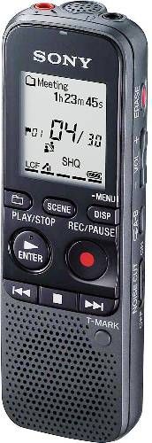 Sony ICD-PX333 Digital Voice Recorder with PC Link; 300 mW Speaker power output; MP3 recording/playback; Built-in 4 GB Memory; Built-in maximum recording time memory of 1073 hours in LP mode (MP3 8 kbps); Built-in Monaural Microphone; Easily manage your recordings with the Dot-Matrix LCD display; Easy to use file transfer capability to PC/Mac; UPC 027242860100 (ICDPX333 ICD PX333 ICDP-X333 ICDPX-333)