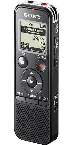 Sony ICD-PX440 Digital Voice Recorder with Built-in USB; Record MP3 audio and play back through the 300 mW speaker; Long battery life enables up to 96 hrs recording (MP3 8 kbps); 4 GB of memory lets you store up to 1043 hrs (MP3 8 kbps); Intelligent Noise Cut reduces ambient noise for clearer playback; UPC 027242878198 (ICDPX440 ICD PX440 ICDP-X440 ICDPX-440)
