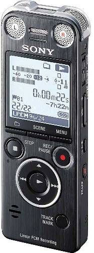 Sony ICD-SX1000 Digital Flash Voice Recorder, Full Function backlit (LED) LCD Display with recording operation indicator, Up to 636 Hours of maximum recording time, 3-Element Stereo Microphone for 4040 kHz audio response, Dual-AD convertors for 96KHz/24-bit audio recording, S-Master digital amplification, Built-in 16 GB flash memory, UPC 027242860087 (ICDSX1000 ICD SX1000 ICDS-X1000 ICDSX-1000)
