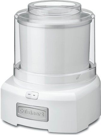Cuisinart ICE-21 Frozen Yogurt  Ice Cream & Sorbet Maker, White, New patent-pending mixing paddle makes frozen treats in 20 minutes or less, Large capacity  makes up to 1-1/2 quarts, Double-insulated freezer bowl eliminates the need for ice, Easy-lock lid with large spout makes adding ingredients simple and mess free, BPA Free, UPC 086279030344 (ICE21 ICE 21 IC-E21)