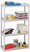 Iceberg Enterprises 20843 Rough 'N Ready 4 Shelf Open Storage System, Platinum, Holds up to 75 lbs. per Shelf Evenly Distributed, For Lighter Duty Applications, Heavy duty uprights for increased stability, Shelves, uprights, and trim caps included, Snap Together Assembly in 5 Minutes, Dimensions 32W x 13D x 54H Inches (ICEBERG20843 ICEBERG-20843 208-43 20-843) 
