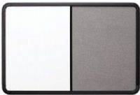 Iceberg Enterprises 36061 Dry Erase/Fabric Combo Board with Black Frame, Premium, ghost-free, coated styrene dry erase surface with premium cork or fabric tack surface, Replaceable tack/writing surface, Hanging hardware included, Size 66 x 42 Inches, Weight 37 lbs. (ICEBERG36061 ICEBERG-36061 36-061 360-61) 