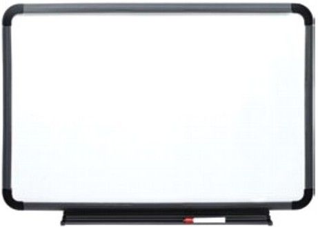 Iceberg Enterprises 37069 Dry Erase Board with Charcoal Frame and Marker Tray, Premium, ghost free, coated styrene dry erase surface, Replaceable writing surface, Hanging hardware included, Blow Mold Frame, White Surface Color, Size 66 x 42 Inches, Weight 35 lbs. (ICEBERG37069 ICEBERG-37069 37-069 370-69)