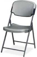 Iceberg Enterprises 64007 Rough n Ready Folding Chair, Charcoal, Ergonomically Designed for Superior Comfort, Constructed of Blow Molded High Density Polyethylene soft but firm feel Lightweight, Sturdy Heavy Guage, Powder Coated, Oval Steel Tube Frame, 225 lbs. Load Capacity, For Indoor or Outdoor Use, Non-mar Plastic Feet (ICEBERG64007 ICEBERG-64007 64-007 640-07) 