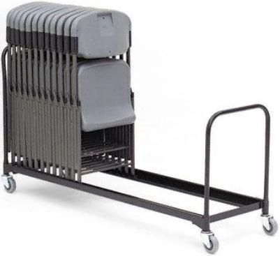 Iceberg Enterprises 64046 Chair Cart 6', Black, 28 Folding Chairs Capacity, 4