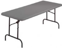 Iceberg Enterprises 65217 IndestrucTable TOO Folding Table, 1200 Series Commercial Grade, Charcoal, Size 30” x 60”, 1200 lbs Capacity, Maximum 29” High, For Commercial/Heavy Duty Environments, Heavy Duty 1” Round Powder Coated Steel Legs, Contemporary Top Design is 2” Thick, Washable, dent and scratch resistant (ICEBERG65217 ICEBERG-65217 65-217 652-17) 