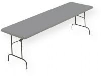 Iceberg Enterprises 65233 IndestrucTable TOO Folding Table, 1200 Series Commercial Grade, Platinum, Size 30” x 96”, 2000 lbs Capacity, Maximum 29” High, For Commercial/Heavy Duty Environments, Heavy Duty 1” Round Powder Coated Steel Legs, Contemporary Top Design is 2” Thick, Washable, dent and scratch resistant (ICEBERG65233 ICEBERG-65233 65-233 652-33) 