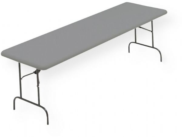 Iceberg Enterprises 65233 IndestrucTable TOO Folding Table, 1200 Series Commercial Grade, Platinum, Size 30 x 96, 2000 lbs Capacity, Maximum 29 High, For Commercial/Heavy Duty Environments, Heavy Duty 1 Round Powder Coated Steel Legs, Contemporary Top Design is 2 Thick, Washable, dent and scratch resistant (ICEBERG65233 ICEBERG-65233 65-233 652-33)