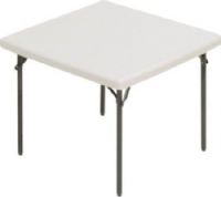 Iceberg Enterprises 65273 IndestrucTable TOO Square Folding Table, 1200 Series Round, Platinum, Size 37” Square, 600 lbs Capacity, Maximum 29” High, For Commercial/Heavy Duty Environments, Heavy Duty 1” Round Powder Coated Steel Legs, Contemporary Top Design, Washable, dent and scratch resistant, Top is constructed of durable (ICEBERG65273 ICEBERG-65273 65-273 652-73) 