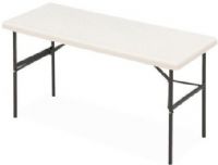 Iceberg Enterprises 65373 IndestrucTable TOO Folding Table, 1200 Series Commercial Grade, Platinum, Size 24” x 60”, 600 lbs Capacity, Maximum 29” High, For Commercial/Heavy Duty Environments, Heavy Duty 1” Round Powder Coated Steel Legs, Contemporary Top Design is 2” Thick, Washable, dent and scratch resistant (ICEBERG65373 ICEBERG-65373 65-373 653-73) 