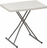 Iceberg Enterprises 65490 IndestrucTable TOO Personal Folding Table, 1200 Series Commercial Grade, Platinum, Size 30” x 20”, 25 lbs Capacity, Maximum 29” High, For Commercial/Heavy Duty Environments, Heavy Duty 1” Round Powder Coated Steel Legs, Contemporary Top Design is 2” Thick, Washable, dent and scratch resistant (ICEBERG65490 ICEBERG-65490 65-490 654-90) 