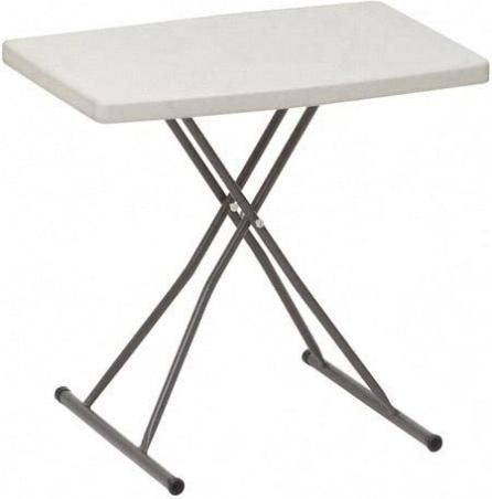 Iceberg Enterprises 65490 IndestrucTable TOO Personal Folding Table, 1200 Series Commercial Grade, Platinum, Size 30 x 20, 25 lbs Capacity, Maximum 29 High, For Commercial/Heavy Duty Environments, Heavy Duty 1 Round Powder Coated Steel Legs, Contemporary Top Design is 2 Thick, Washable, dent and scratch resistant (ICEBERG65490 ICEBERG-65490 65-490 654-90)