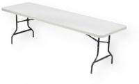 Iceberg Enterprises 65533 IndestrucTable TOO Folding Table, 500 Series Banquet Tables, Platinum, Size 30” x 96”, Ideal for Banquet Use, Square Edge, Blow Molded High Density Polyethylene Top is 2” Thick, Sturdy, Powder Coated Legs, Holds 1000 lbs Evenly Distributed, 29” High (ICEBERG65533 ICEBERG-65533 65-533 655-33) 