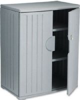 Iceberg Enterprises 92562 OfficeWorks 46" Storage Cabinet, Charcoal, 17.3 cu./ft. Volume, 1 Fixed Shelf and 1 Adjustable Shelf, 125 lbs. Shelf Capacity, Commercial Grade constructed of double wall, dent and scratch resistant blow molded high density polyethylene, Locking Doors, Quick/Easy Assembly, Resists Chemicals, Dimensions 46 x 22 x 36 Inches (ICEBERG92562 ICEBERG-92562 92-562 925-62) 