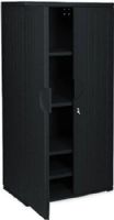 Iceberg Enterprises 92571 OfficeWorks 72" Storage Cabinet, Black, 27.5 cu./ft. Volume, 1 Fixed Shelf and 3 Adjustable Shelves, 125 lbs. Shelf Capacity, Commercial Grade constructed of double wall, dent and scratch resistant blow molded high density polyethylene, Locking Doors, Quick/Easy Assembly, Resists Chemicals, Dimensions 72 x 22 x 36 Inches (ICEBERG92571 ICEBERG-92571 92-571 925-71) 
