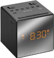 Sony ICF-C1BLACK Clock Radio, Black, 100mW power output, LED display, Single alarm setting with radio or buzzer sound, Wake up gently thanks to the progressive alarm volume and extendable snooze functions, Adjustable display brightness for comfortable viewing and automatic daylight saving time adjustment, UPC 027242872295 (ICFC1BLACK ICF C1BLACK ICF-C1 ICFC1TBK) 