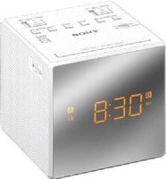 Sony ICF-C1TWH Dual Alarm Clock with FM/AM Radio, White; 115mW power output; Large, easy to read LCD display; No Power, No Problem; Gradual wake alarm; Adjustable brightness control; Programmable sleep timer; Tune in with an FM/AM analog radio tuner; Gradual wake alarm and extendible snooze; Automatic Daylight Savings Time; UPC 027242874893 (ICFC1TWH ICF C1TWH ICF-C1T-WH ICF-C1T) 