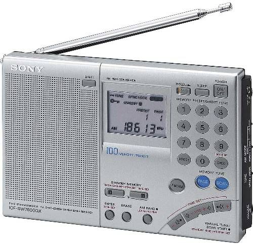 Sony ICF-SW7600G FM Stereo Multi-Band World Band Receiver Radio, Multifunction LCD digital readout for unsurpassed convenience and accuracy, PLL Quartz Frequency Synthesized Tuning, AM (LW, MW, SW) FM Reception, SSB Reception, 100 Station Memory Presets, World Time Clock/Dual Clock, Dial light, UPC 027242580084 (ICFSW7600G ICF SW7600G ICFS-W7600G ICFSW-7600G)