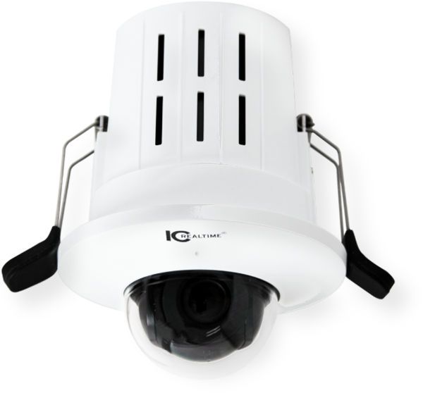 IC Realtime ICIP-D2004-28-C Indoor 4MP IP Recessed Mount Dome Camera; 1/3'' 4MP CMOS based image sensor that supports True WDR (120 dB); Fixed 2.8mm lens (110 degrees); Built In Mic, POE Capable; AI (Advanced Intelligence) suite of features, which includes Tripwire, Intrusion, Scene Change, and Face Detection (ICIPD200428C IC-IPD2004-28C ICIPD-200428C ICREALTIME-ICIP-D2004-28-C ICREALTIME-ICIPD200428C ICREALTIME-ICIPD2004-28C)