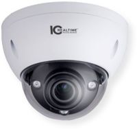 IC Realtime ICIP-D4012VIR-I Vandal Dome IP Camera 4MP, Indoor and Outdoor Full Size; Utilizes a 1/3" 4 MP Progressive Scan CMOS sensor; Motorized 2.7 to 12mm varifocal lens; IR distance up to 150 ft (50 m); Maximum 20fps at 4MP and 30fps at 3MP; Micro SD memory, IP67, IK10, and PoE Capable (ICIPD4012VIRI ICIPD-4012VIRI ICIPD4012-VIRI ICREALTIME-ICIPD4012VIRI ICREALTIME-ICIP-D4012VIRI ICREALTIME-ICIP-D4012VIR-I) 