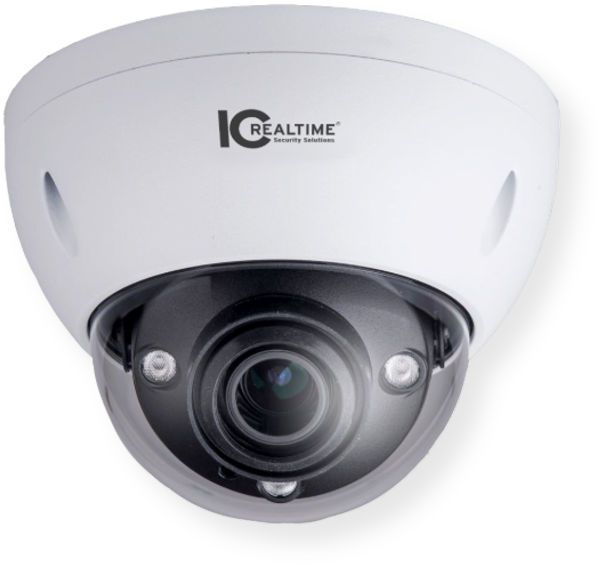 IC Realtime ICIP-D4012VIR-I Vandal Dome IP Camera 4MP, Indoor and Outdoor Full Size; Utilizes a 1/3