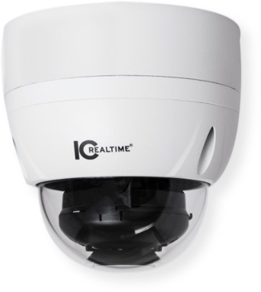 IC Realtime ICIP-D8320-IR Vandal Dome IP Camera 8MP 4K, Indoor and Outdoor Small Size; Utilizes a cutting edge 1/2.5