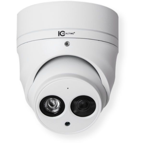 IC Realtime ICIP-D8330-IR Eyeball Dome IP Camera 8MP 4K, Indoor and Outdoor Mid Size; Utilizes a cutting edge 1/2.5