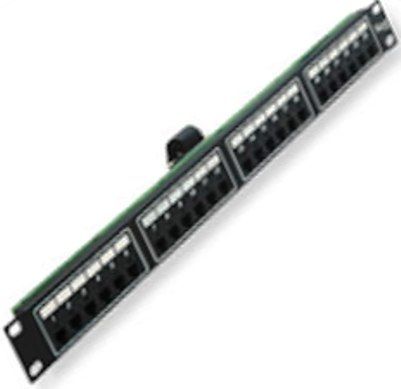ICC ICMPP024T2 Telco Patch Panel, 6P2C, 24-Port, 1 Rack Mount Space (RMS), Rack mounted 6-position 2-conductor Telco patch panel provides voice connectivity applications, Integrated with 1 male 50-pin telco connector, Designed to fit all standard 19-Inch racks and cabinets (ICM-PP024T2 ICMPP-024T2 ICMPP024T ICMPP024)