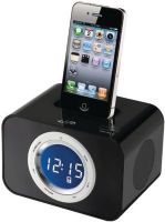 ILive ICP211B Desktop Clock Radio, FM Frequency Band/Bandwidth, 20 - FM Station Presets, Integrated Speaker Form Factor, LCD Screen Type, White Screen Illumination Color, iPod and iPhone Dock, Auxiliary Input and Apple Dock Interface, UPC 047323021107 (ICP211B ICP-211B ICP 211B ICP211-B ICP211 B) 