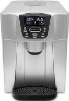 Whynter IDC-221SC Ice Cube Maker - freestanding, Makes 26 lbs. of bullet-shaped ice cubes in 24 hours, 9 ice cubes every 8 to 9 minutes, 2.0 L manual water reservoir, 2 ice sizes to choose from - small or large, 12 ft. water line connection, Stores up to 1.32 lbs. of ice, Easy to use control panel, Digital controls with soft-touch buttons, Auto shut-off when ice bin is full, Silver Finish, UPC 850956003774 (IDC-221SC IDC 221SC IDC221SC) 