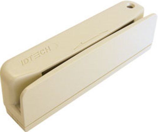 IDTech IDEA-333112 IDEA Series EasyMag MagStripe Reader (Keyboard Wedge MSR with Tracks 1 and 2), Cream, Swipe Speed 3 to 65 inches per second, Card Thickness .015 to .038 inches (0.38 to 1mm), Reliable for over 1000000 card swipes, Longer footprint & offset slot, Bi-directional swipe reading, Superior reading of high jitter, scratched and worn MagStripe cards(IDEA333112 IDEA 333112)