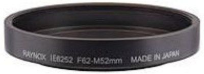 Raynox IE6252 Lens Tube Adapter for used with DCR-FE180PRO and DCR-181PRO HD Diagonal Fisheye Conversion Lens, 62mm Female threads, 52mm Male threads, 0.75 F.Pitch, 0.75 M.Pitch, 26.5m Height, Metal Material (IE-6252 IE 6252)