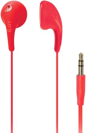 iLuv iEP205-RED Bubble Gum 2 Flexible Jelly-Type Stereo Earphones, Red; For all iPhone, all iPod touch, all iPod nano, all iPad Air, alll iPad, all Galaxy S series, all Galaxy Note series, all Galaxy Tab series, LG, HTC, and other smartphones, tablets and 3.5mm audio devices; Ultra lightweight and comfortable design; UPC 639247153905 (IEP205RED IEP205 RED IEP-205-RED IEP 205-RED)