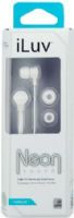 iLuv IEP334WHT Neon Sound In-Ear Earphones, White; Ideal for digital devices such as iPod, iPhone, MP3, and CD players; Tangle-resistant flat wire cable; Ultra compact, lightweight and fashionable design; Built with high-performance speakers; Durable design; Includes 3 Different Size Tips; UPC 639247138179 (IEP-334WHT IEP 334WHT IEP334-WHT IEP334 WHT) 