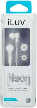 iLuv IEP334WHT Neon Sound In-Ear Earphones, White; Ideal for digital devices such as iPod, iPhone, MP3, and CD players; Tangle-resistant flat wire cable; Ultra compact, lightweight and fashionable design; Built with high-performance speakers; Durable design; Includes 3 Different Size Tips; UPC 639247138179 (IEP-334WHT IEP 334WHT IEP334-WHT IEP334 WHT)
