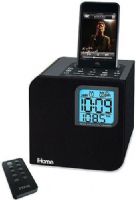 iHome IH12BR Model IH12 Black Cube Clock Radio With iPod Dock; Full-range Reson8 stereo speakers; Dual alarmwake and sleep to iPod, AM/FM radio or buzzer; Charges iPod while docked; AM/FM radio with 12 station presets (6AM/6FM); Includes remote, AM antenna and AC power adapter; UPC 047532891164; 5.2