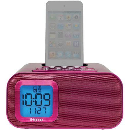 iHome IH22PX Pink iH22 30-Pin Dual Alarm Clock Dock; Gradual wake and gradual sleep modes; Universal dock charges and plays Apple iPod while docked; Single high-fidelity neodymium micro driver in specially designed Reson8 speaker chamber delivers full, rich sound; UPC 047532895827 (IH22PX IH22PX IH22PX IH22PX IH22PX)