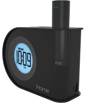 iHome IH402B Model iH402 Dual charging alarm clock radio with USB removable rechargeable battery pack, Dual alarm with independent settings, Features a 2000mAh Removable rechargeable power bank, Power bank features a USB port, Graduated buzzer alarms starts soft and gets louder, UPC 047532909203 (IH 402 B IH 402B IH402 B IH-402-B IH-402B IH402-B IH 402 IH-402)