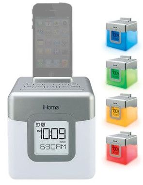 iHome IHM28WC Model iHM28 Color Changing LED Dual Alarm FM Radio Speaker System; Play iPhone, iPod or other devices via line-in jack; USB charging port; Two independent alarms let you wake at separate times; Color-Changing Display; Adjustable LED cabinet color and alarm display; UPC 047532901948 (IHM-28-WC IHM-28WC IHM28-WC IHM 28 WC IHM 28WC IHM28 WC iHM 28 iHM-28)