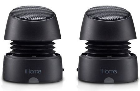 iHome IHM79BC Model iHM79 Rechargeable Mini Speakers, Black; Rechargeable Battery; Vacuum bass design provides surprising volume and bass response in a small space-saving stereo speaker system that fits in your hand; Supplied cable for charging speakers and connecting to audio source; UPC 151903092927 (IHM 79 BC IHM 79BC IHM79 BC IHM-79-BC IHM-79BC IHM79-BC iHM-79 iHM 79)