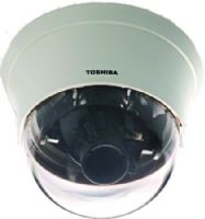 Toshiba IK-DF02A Day/Night Mini-Dome Color Camera, High-tech, attractive styling for retail, corporate and other applications, 3 axis adjustable - 350° pan, 146° tilt, Tamper resistant lockable cover, 1/3" SuperHAD CCD (769 x 494), 10-Bit Digital Signal Processing technology, 50db signal-to-noise ratio for digital recording (IKDF02A IK DF02A IKD-F02A IKDF-02A) 