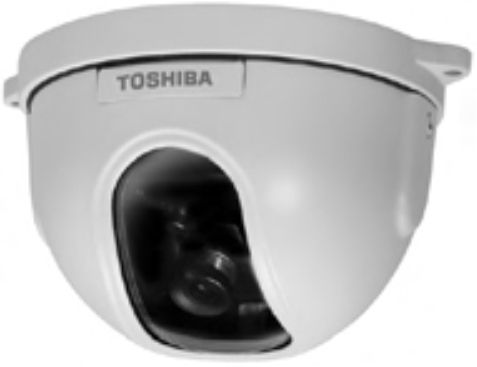 Toshiba IK-DF03A High Resolution Color Mini-Dome Camera, NTSC Signal System, Adjust pan direction up to 350 simply by rotating the dome cover by hand, Installs indoors or outdoors, on ceilings or walls, Tilt (0 to 75) easily adjusted with screwdriver, Rugged, all metal housing is IP65 rated, 480 TV line resolution delivers detailed images (IKDF03A IK DF03A IKD-F03A IKDF-03A)