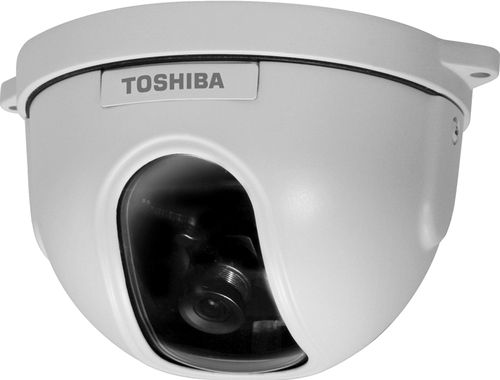 Toshiba IK-DF03A-8 High Resolution Color Mini-Dome Camera with Built-in 8.0 mm Lens, NTSC Signal System, Adjust pan direction up to 350 simply by rotating the dome cover by hand, Installs indoors or outdoors, on ceilings or walls, Tilt (0 to 75) easily adjusted with screwdriver, Rugged, all metal housing is IP65 rated, 480 TV line resolution delivers detailed images (IKDF03A8 IKDF03A-8 IK-DF03A8 IK-DF03A IKDF03A)