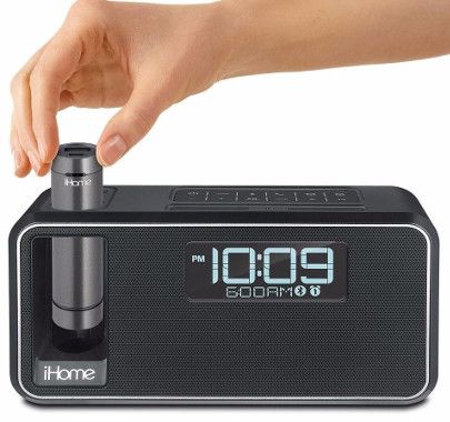 iHome IKN95-BK Kineta Dual Charging Stereo Alarm Clock Radio; Dual Charging FM Stereo Alarm Clock Radio with Speakerphone and Portable Removable Power; K-CELL charges your phone/tablet with micro-USB cable; K-CELL battery level indicator; Universal USB ports provide 1A output for phones and 2.1A output for tablets; UPC 047532908657 (IKN95BK IKN95 BK)