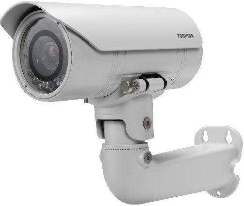 Toshiba IK-WB80A IP Bullet Camera, 1/3.2-inch CMOS Image Sensor, 2 MP resolution (1600 x 1200) to capture outdoor spaces with fewer cameras, IR LEDs provide 0.0 lux minimum illumination, Dual MPEG4/MJPEG streaming video, Power over Ethernet (PoE, 802.3af), True day/night IR cut filter, Vari-focal lens with 3x optical zoom (IKWB80A IK WB80A IKW-B80A IKWB-80A IK-WB80)