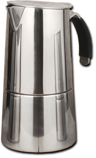 ILSA 121-10 Omnia 10 Cup Espresso Stove Top, Stainless Steel; S/S Espresso Stove Top 