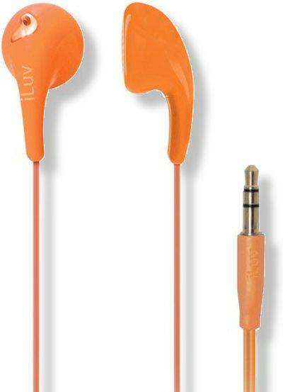 iLuv IEP205ORG Bubble Gum 2 Earphone, Orange Color; Ultra lightweight and comfortable design; Built with high-performance speakers for extended frequency range, lower distortion, and hi performance; Ideal for portable digital audio devices; Weight 0.3 lbs; UPC 639247153875 (ILUV-IEP205ORG ILUV IEP205ORG ILUVIEP205ORG)